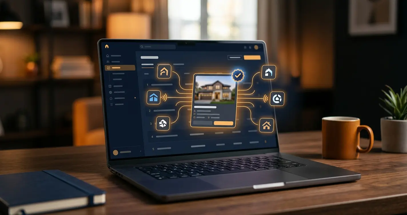 Emlak ilan yönetimi ve çoklu portal tek panel senkronizasyonu görseli