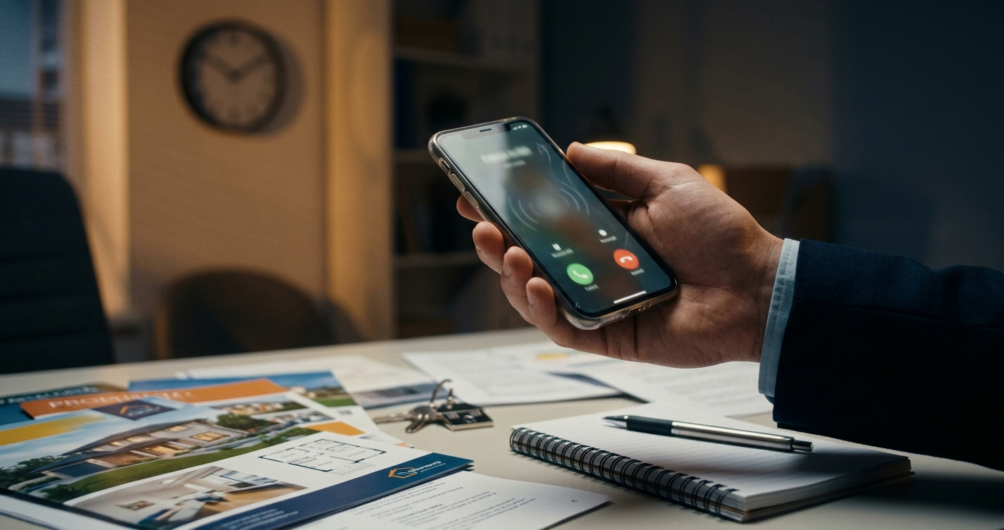 Emlakçı telefon görüşmesi ve çalan telefonu karşılama anı
